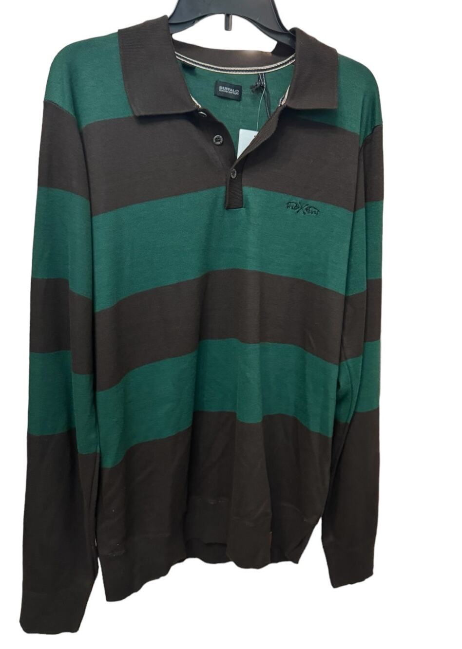 New ~ BUFFALO BY DAVID BITTON ~ Striped Long Shirt ~  Size L